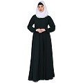 Umbrella cut abaya- Bottle Green
